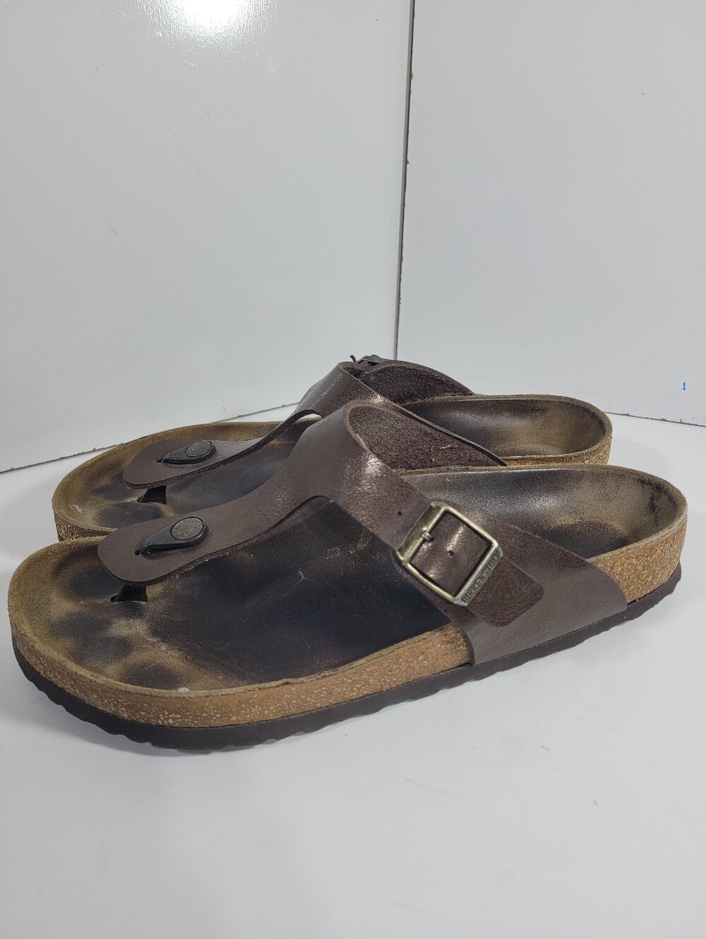 Birkenstock Gizeh Womens Sandals 42 US 11 Bronze Metallic Thong Comfort Slip On